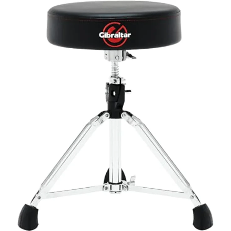 Gibraltar Schlagzeughocker 9000 Series Round Pro Series 9608E, höhenverstellbar, 35 cm Durchmesser, Vinyl-Sitzfläche, Super Lock, Dreibein-Position, 'Super Foot' Gummifüße – Bild 1
