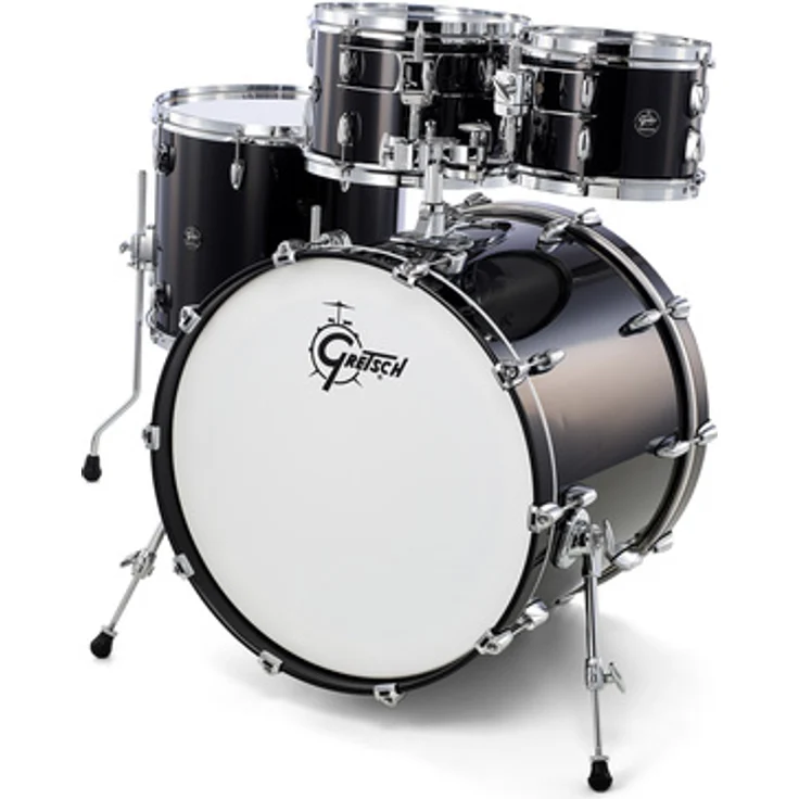 Gretsch Drums Renown Maple Standard RN2-E8246, Schlagzeugset mit 7-lagigen Ahornkesseln, 22" Bass Drum, 10"/12"/16" Toms, Farbe Piano Black – Bild 1