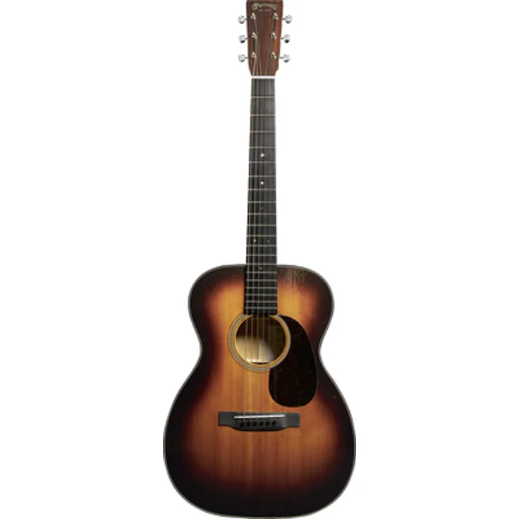 Martin Guitar 00-18 Joe Bonamassa, Westerngitarre mit Fichtendecke, Mahagoniboden und Ebenholzgriffbrett, 1937 Joe Bonamassa Sunburst, inkl. Koffer