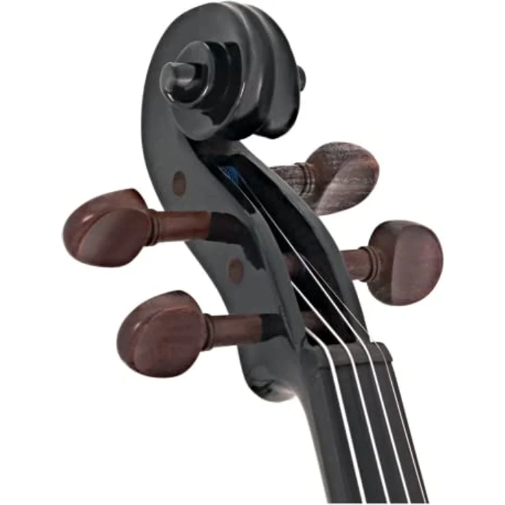 Stentor SR1401 Harlequin Violine 4/4 BK, massive Fichtendecke, schwarz gebeiztes Hartholzgriffbrett, inkl. Koffer und Bogen, Farbe: Schwarz – Bild 3