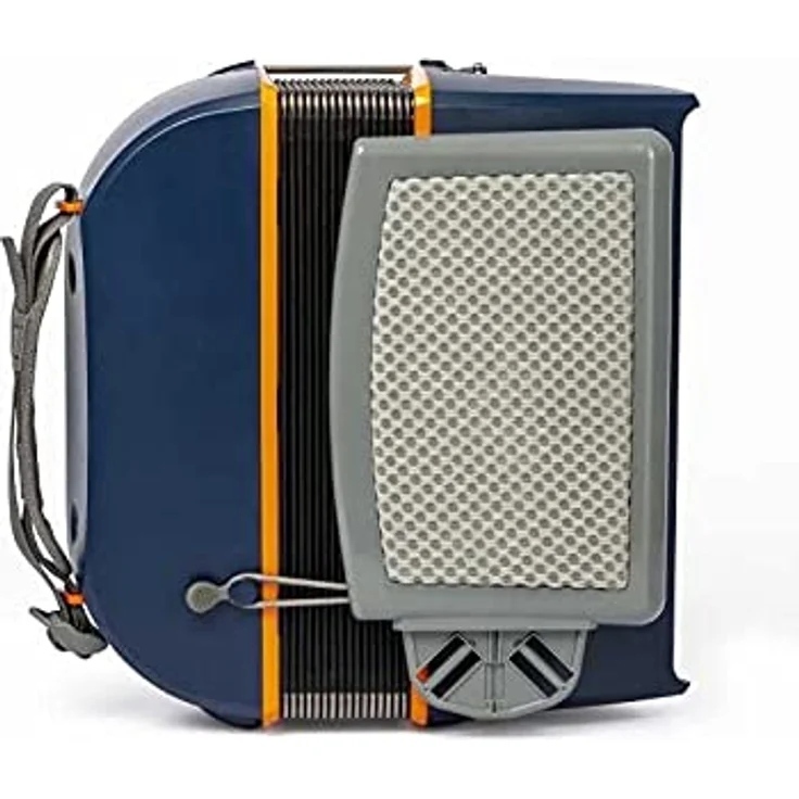 Hohner XS Akkordeon Knopf, C-Griff, 21 Diskantknöpfe, 15 Bässe, blau, inkl. Gig Bag und Tragegeschirr für Kinder – Bild 4