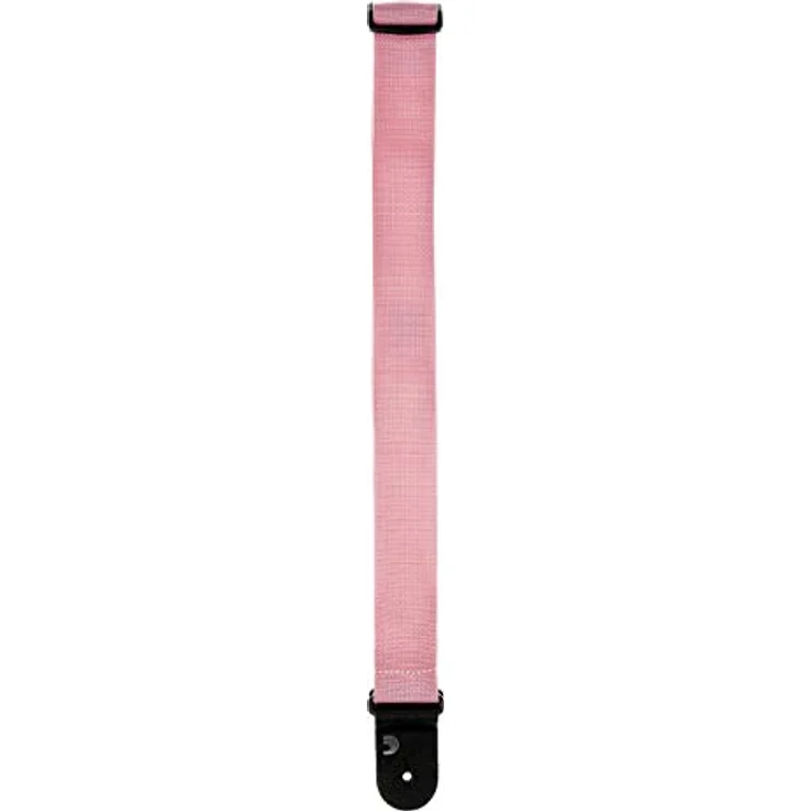 Daddario PWS106 Gitarrengurt, verstellbar von 89cm bis 152cm, 50mm breit, Nylon, Pink mit Lederenden – Bild 3