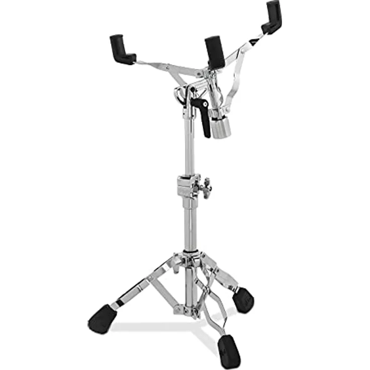 DW 3300A Snare Stand, Schlagzeugständer mit Zahnsegment Schrägsteller, Memory Klammer und doppelstrebigen Beinen