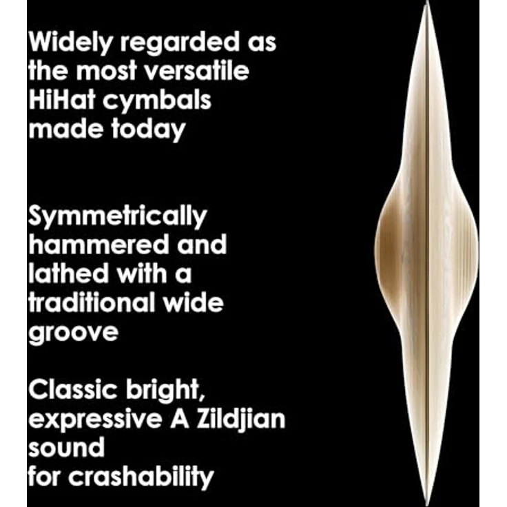 Zildjian A Zildjian Series, 12 Zoll New Beat Hi-Hat Cymbals, vielseitige Becken mit klassischem, hellem Sound, Paar – Bild 4