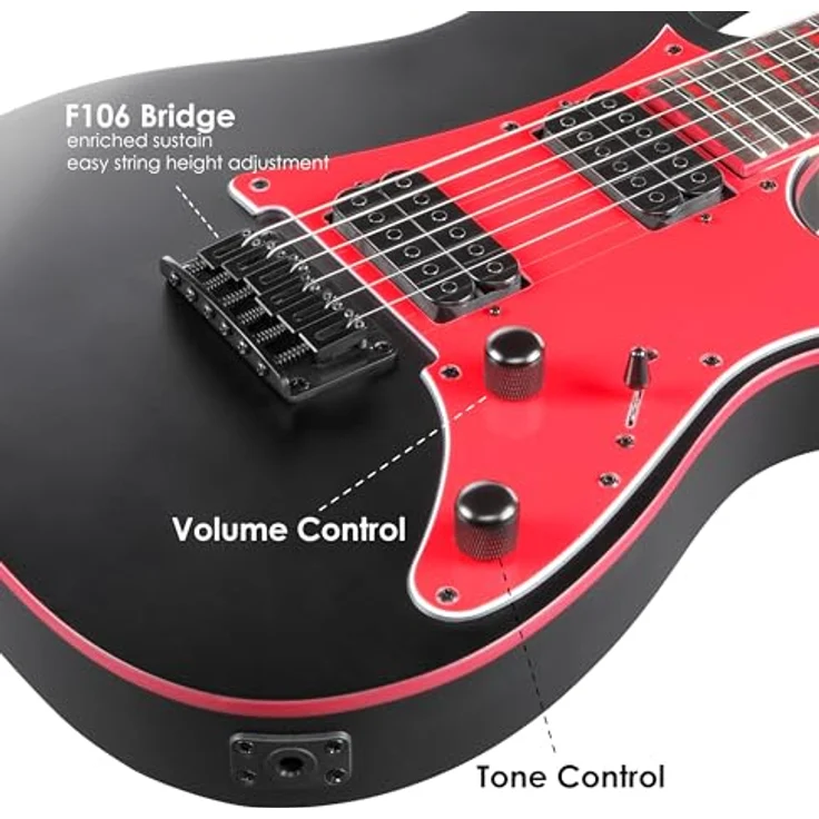Ibanez Gio GRG131DX-BKF E-Gitarre mit ausgewogener Verarbeitung, Farbe Black Flat – Bild 5