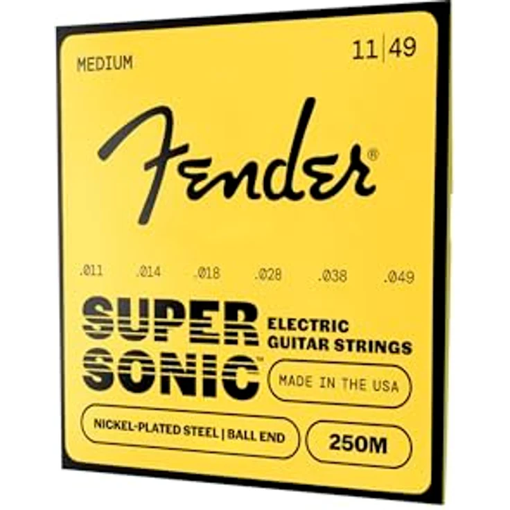 Fender Super 250 Gitarrensaiten für E-Gitarre, Nickelbeschichteter Stahl, Ballend, Saitensatz .011-.049, 6 Stück – Bild 4