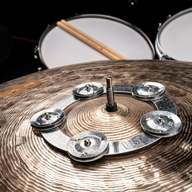 Meinl DCRING Dry Ching Ring, 6 Zoll Tambourine mit 5 Paar Zinkschellen, passend für Hi-Hats und Becken, aus Stahl – Bild 12