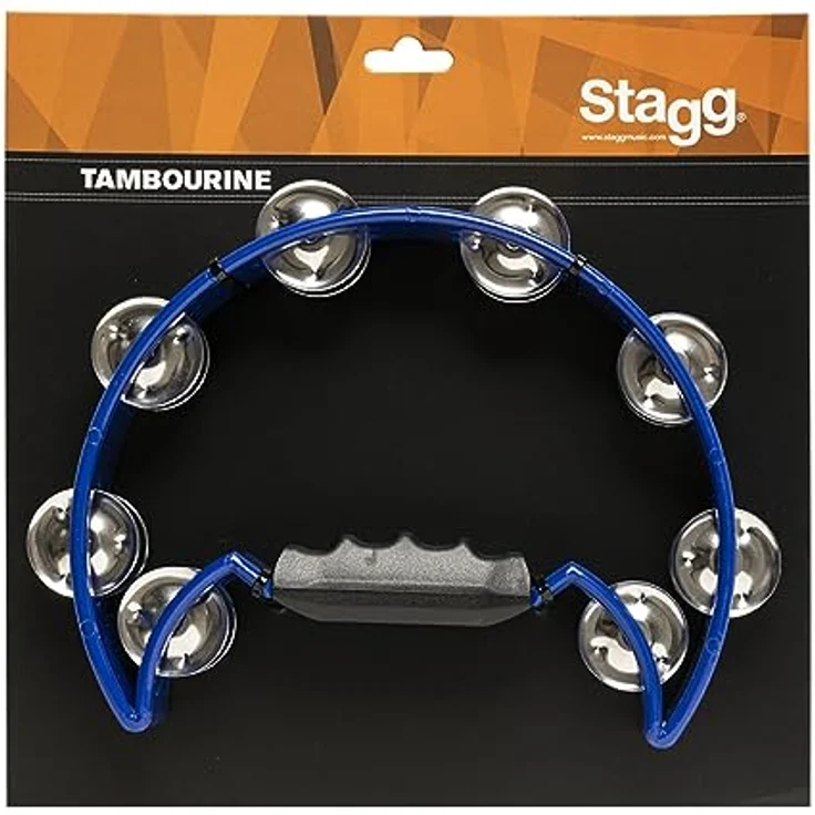 Millenium HT200 BL, Tambourine mit 16 Paar doppelreihigen Schellen, blau – Bild 3