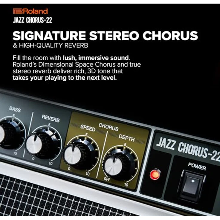 Roland JC-22, E-Gitarren-Combo mit 30-Watt Stereo-Verstärker, Chorus und Reverb Effekten, kompakt – Bild 4