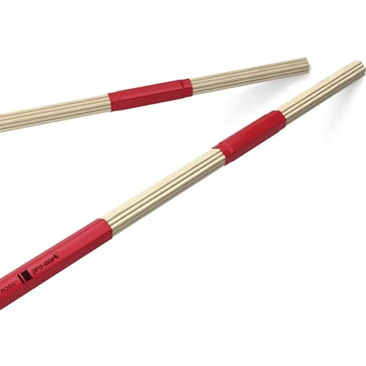 ProMark H-RODS Hot Rods, Drumsticks aus Birkenstäben mit roter Kunststoffumhüllung für feinen Klang, 40,6 cm lang – Bild 1
