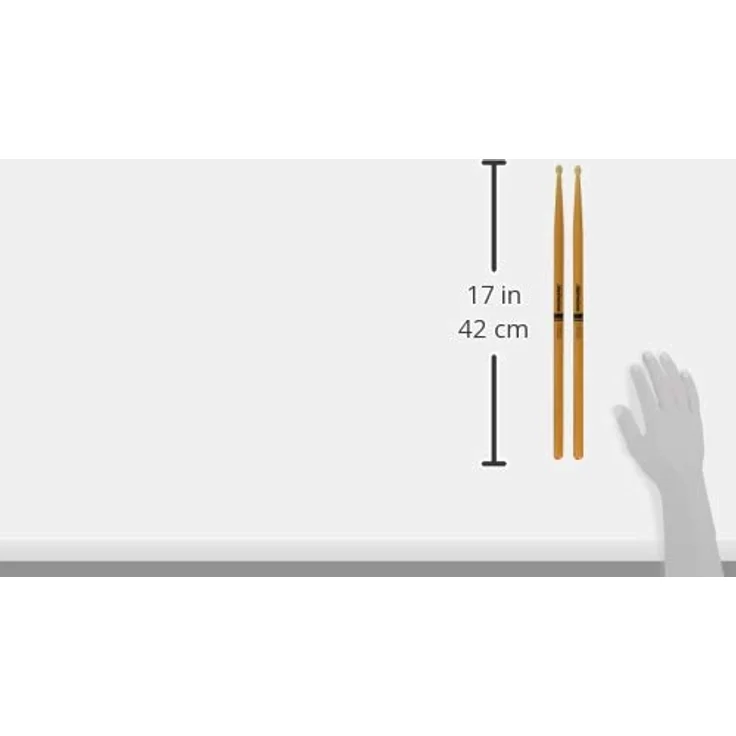 ProMark 7A Schlagzeug Sticks, ActiveGrip, klebriger Griff bei Schweiß, Eichel-Tipp, Hickoryholz, 1 Paar – Bild 3