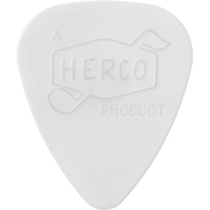 Dunlop Herco Vintage 66 Pick EL, Plektrum Pack mit 6 Stück, Standardform, Nylon, Extra Light, 26 mm breit, 30 mm lang – Bild 1