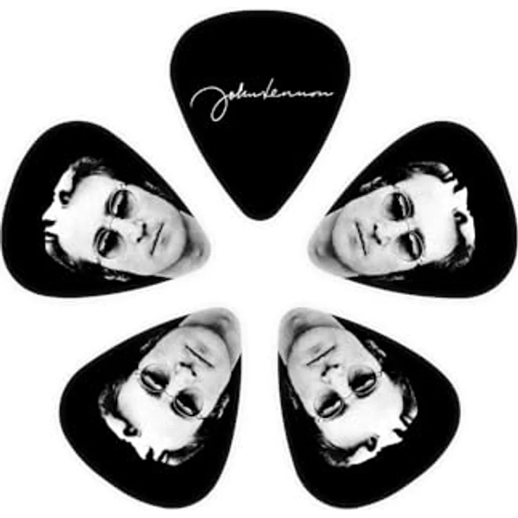D'Addario Beatles Plektren – John Lennon Mind Games, 10er-Pack Medium, 0,70 mm mit Album Artwork und Unterschrift – Bild 2