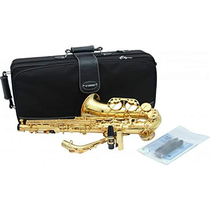 Yamaha YAS-62 04 Alto Saxophon, Goldlack lackiert, mit neuem 62er S-Bogen und verbesserter tief-H/C# Verbindung, inkl. Koffer und 4C Mundstück – Bild 2