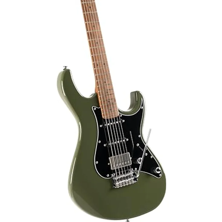 Cort G250 SE Olive Dark Green, ST-Style E-Gitarre mit Linden Korpus, geröstetem Ahorn Hals und VTS63 & VTH59 SSH Pickups – Bild 7