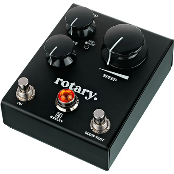 Keeley Rotary - Chorus, True Stereo Rotary Effektpedal mit 3 EQ-Kurven, Aluminiumgehäuse, True Bypass, einstellbare Slow Speed