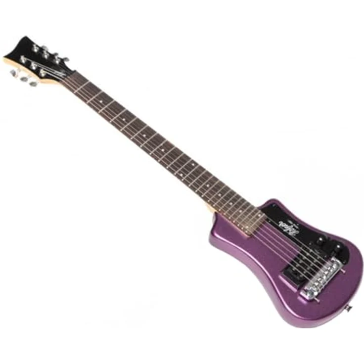 Höfner Shorty Purple, Limited E-Gitarre mit Linde Korpus, Ahorn Hals und 1 Humbucker Pickup, Farbe Purple – Bild 2