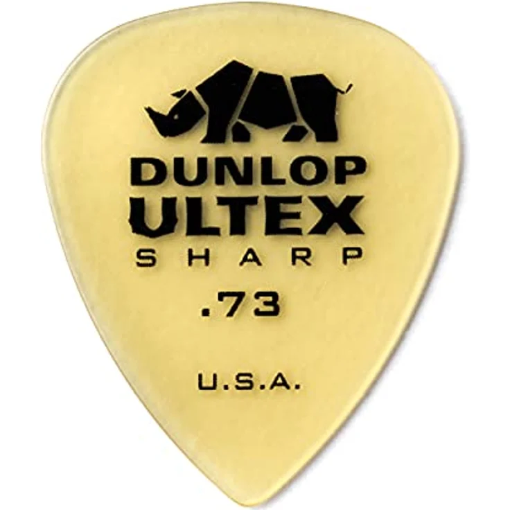 Dunlop Ultex Sharp Player Picks 0.73, Plektrum Set mit 6 Stück, Stärke 0,73mm – Bild 5