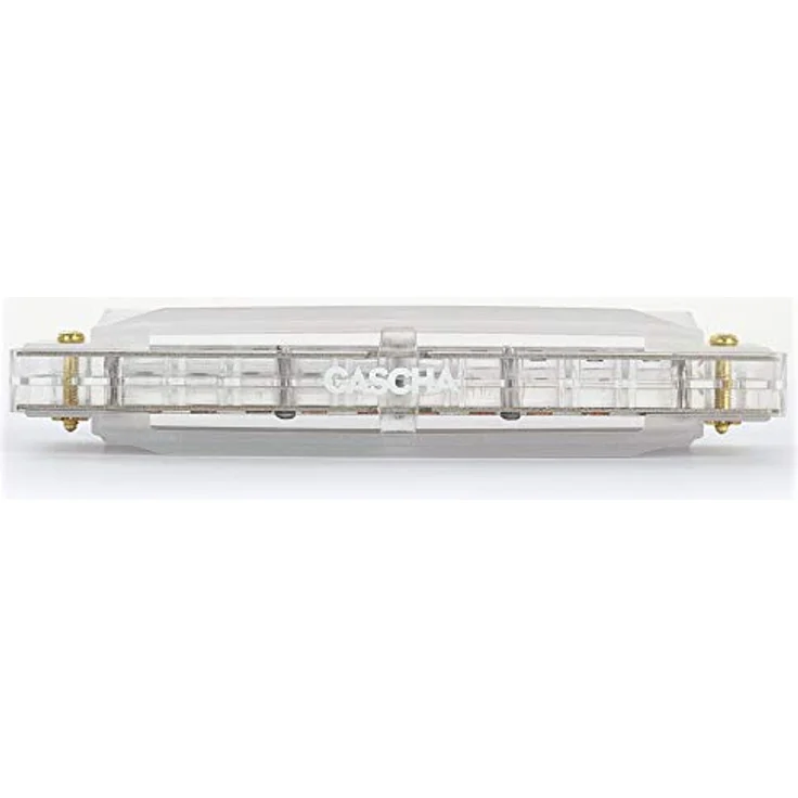 Cascha HH-2277 Fun Blues Harp, diatonische Mundharmonika in C-Dur mit 10 Kanzellen und transparentem Hardcase, transparent – Bild 7