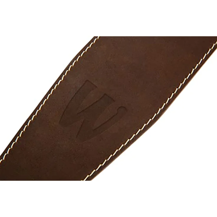 Warwick Teambuilt Leather Strap BR BB, Gitarrengurt aus braunem Echtleder, gepolstert, verstellbar von 100 - 147 cm, Made in Germany – Bild 4
