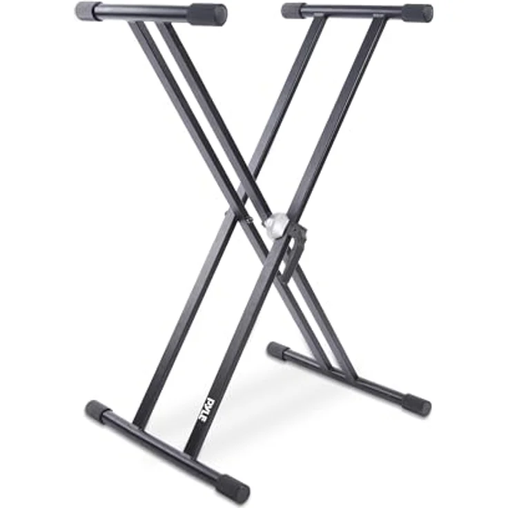 Pyle X-Form Keyboard Ständer, Höhenverstellbar und klappbar für E Pianos und Keyboards bis 95 cm, Schwarz – Bild 1