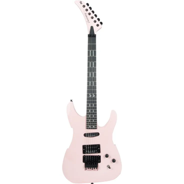 Peavey Adrian Vandenberg Rock-it Pink, ST-Style E-Gitarre mit Mahagoni-Korpus, Seymour Duncan Tonabnehmer und Floyd Rose Tremolo