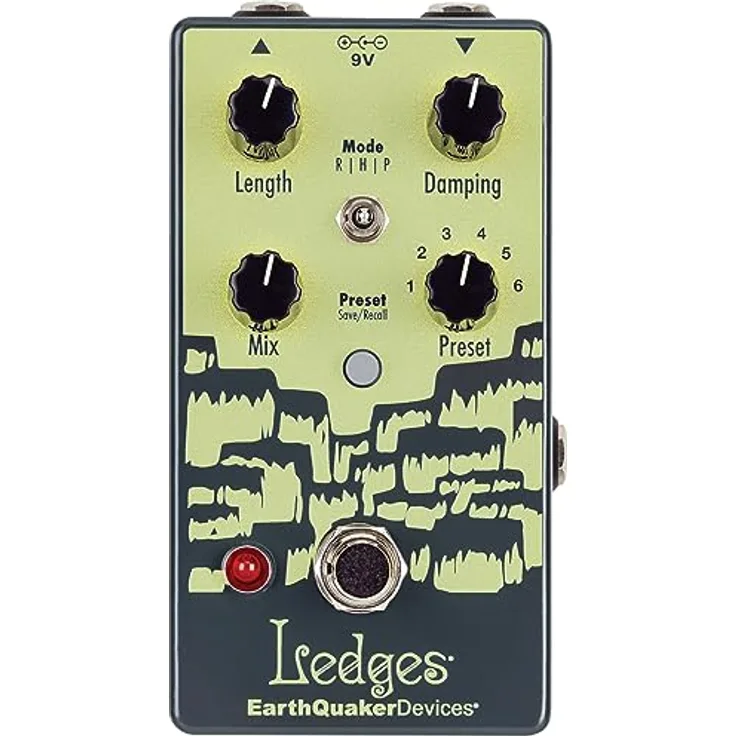 EarthQuaker Devices Ledges Reverberation Machine, Tri-Dimensional Reverb Effektpedal mit 3 Modi, 6 Presets und Flexi-Switch-Technologie