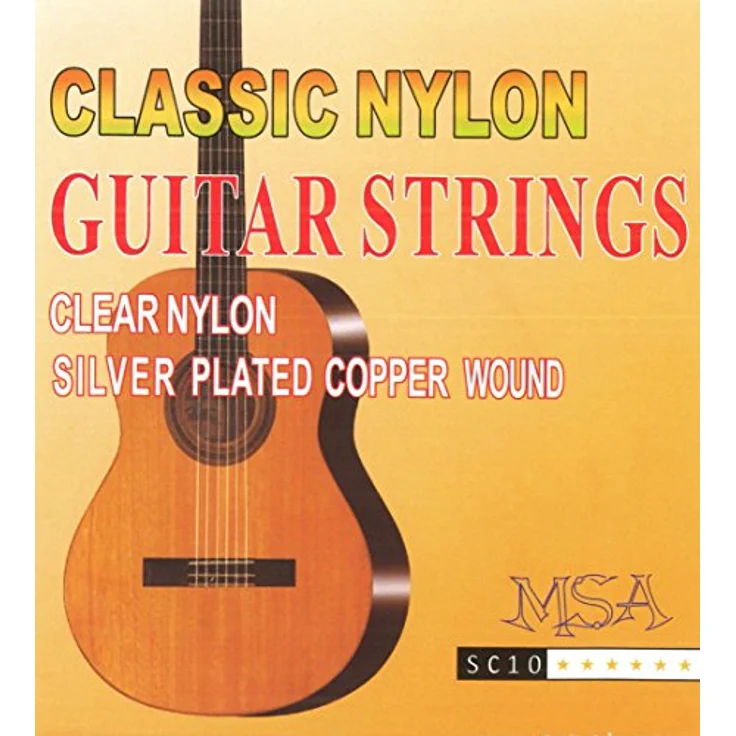 MSA 3 Satz Gitarrensaiten Nylon für klassische Konzertgitarre, Stärken .028/.032/.040/.030/.035/.043 – Bild 2