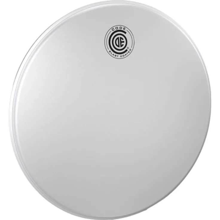 Code 24" Blast Coated Bass Drum, einlagiges Schlagzeugfell mit Dämpfungsring und Aluminium-Hoops, weiß aufgerauht, klassischer Allround-Sound mit Obertonkontrolle und Fokus auf Low-End