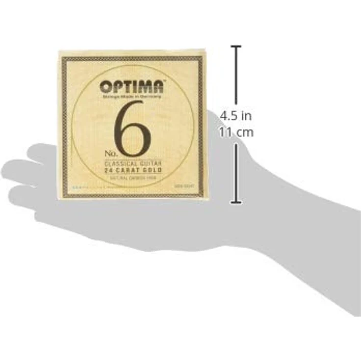 Optima No.6 Gold Strings, Carbon High Tension Gitarrensaiten mit 24K Gold-Bässen, Made in Germany – Bild 3