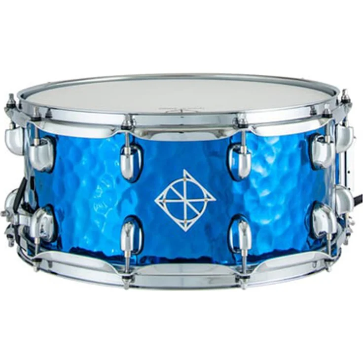 Dixon 14"x6.5" Snare Drum, Cornerstone Serie PDSCST654BTS, 1 mm gehämmerter Stahlkessel, Blue Titanium Finish, inkl. Dixon Pouch