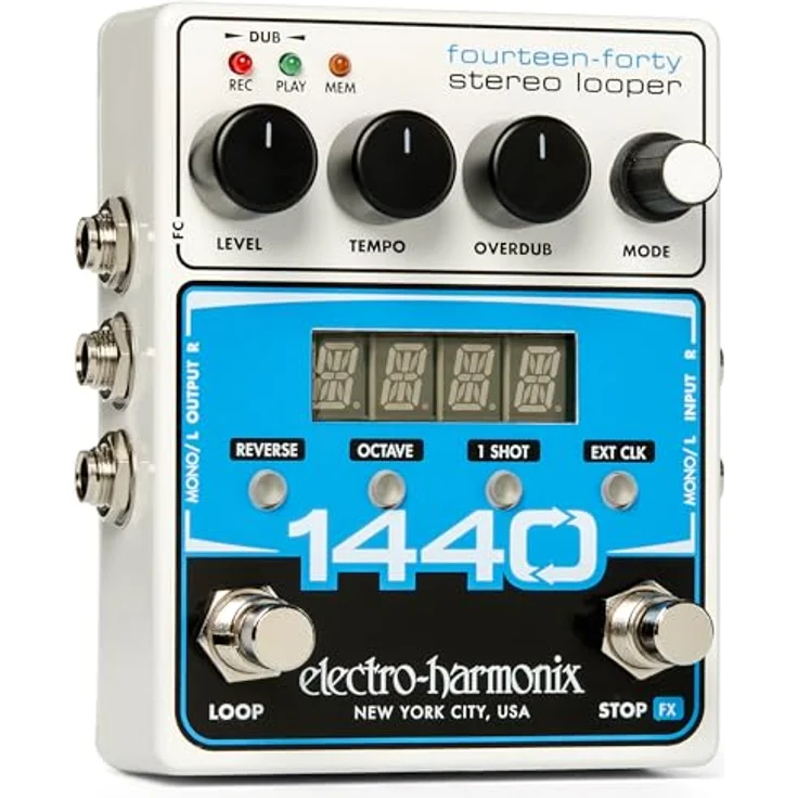 Electro Harmonix 1440 Stereo Looper, Effektpedal mit 1440 Sekunden Aufnahmezeit, MIDI-Synchronisation und variabler Tempo-Wiedergabe – Bild 2