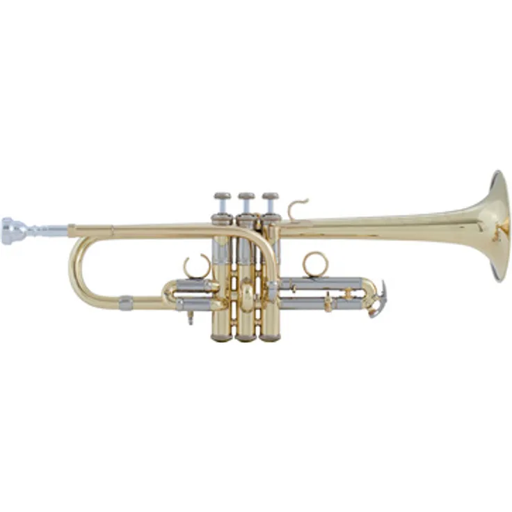 Bach ADE190 Artisan Eb-/D- Trompete, Ø 11,43mm Bohrung, zwei handgehämmerte Schallstücke, Klarlack lackiert, inkl. Deluxe Koffer