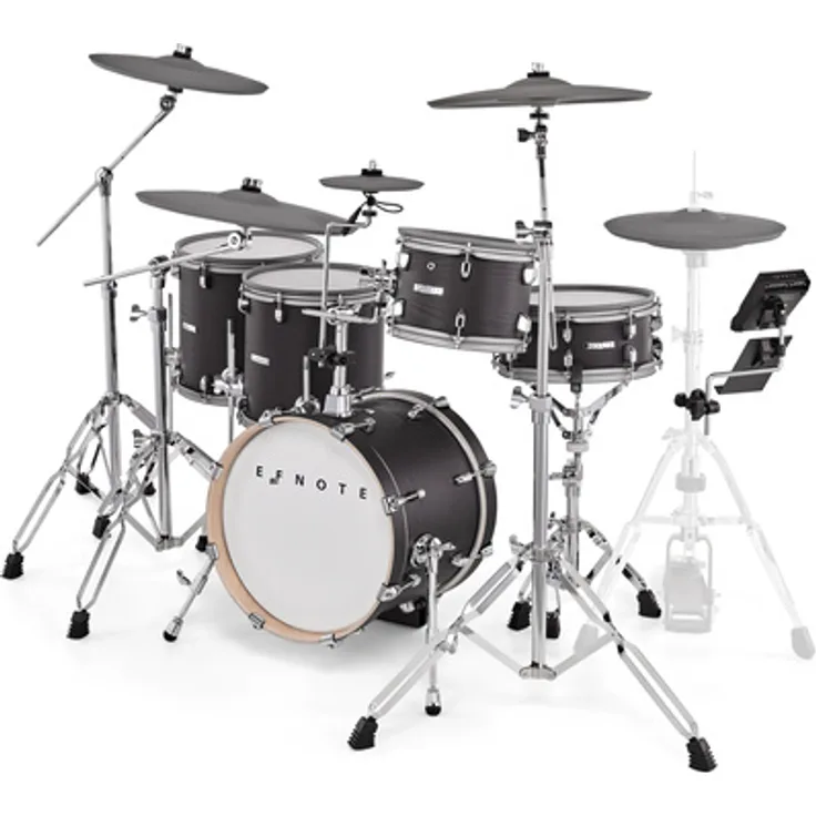 Efnote 5X E-Drum Set, E-Drum mit 98 Multilayer Sounds, Black Oak Finish, inkl. USB Audio Interface und Bluetooth