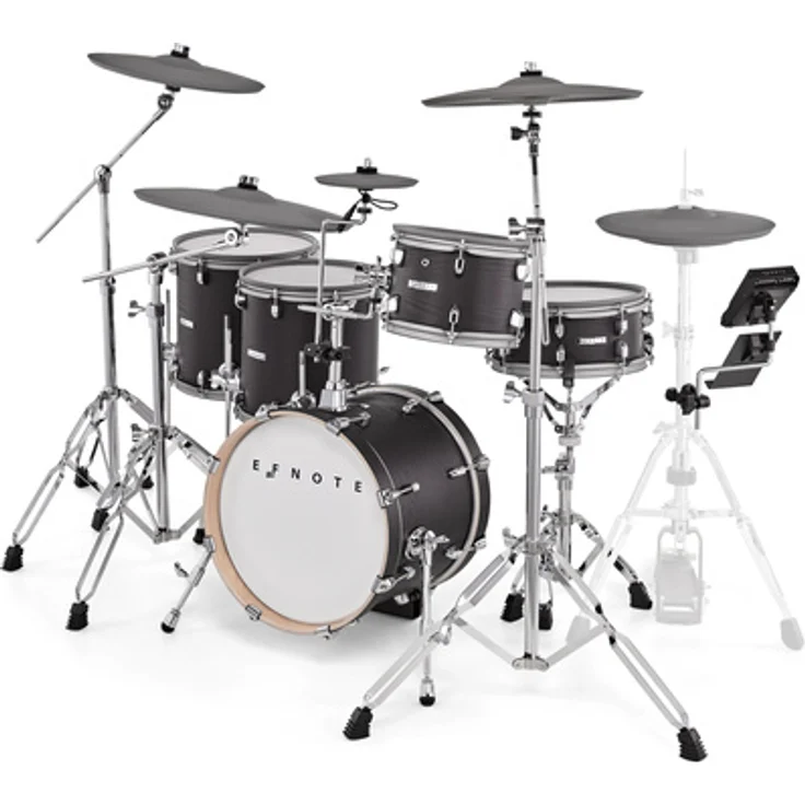 Efnote 5X E-Drum Set, E-Drum mit 98 Multilayer Sounds, Black Oak Finish, inkl. USB Audio Interface und Bluetooth