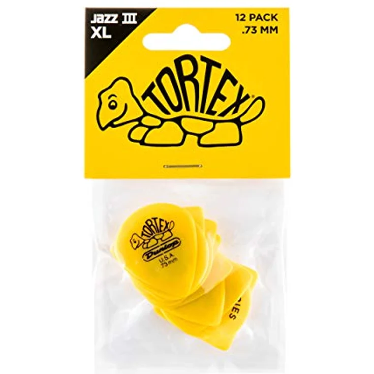 Jim Dunlop Tortex Jazz III XL, Plektrum 0,73mm, 12 Stück, für Geschwindigkeit und Präzision – Bild 4