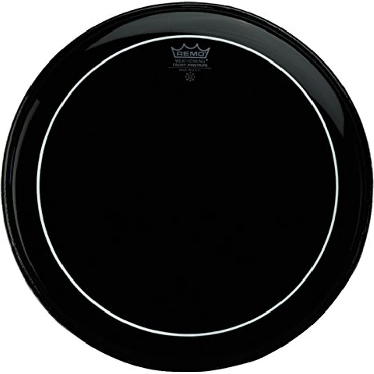 Remo 14" Pinstripe Ebony, Schlagzeugfell mit doppellagiger Konstruktion und vollem Klangspektrum, schwarz – Bild 1