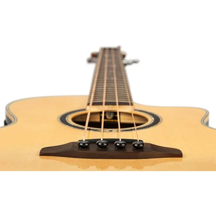 Ortega KTSM2-4 Ken Taylor Signature, 4-saitiger Akustik-Bass mit massiver Fichtendecke und Whiskey Burst Finish, inklusive wiederaufladbarer MagusX/B Elektronik – Bild 9