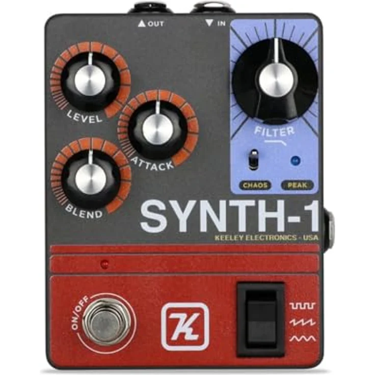 Keeley Synth 1, Fuzz/Synthesizer/Volume Swell Effekt Pedal mit analoger Arbeitsweise und Chaos Modus – Bild 1