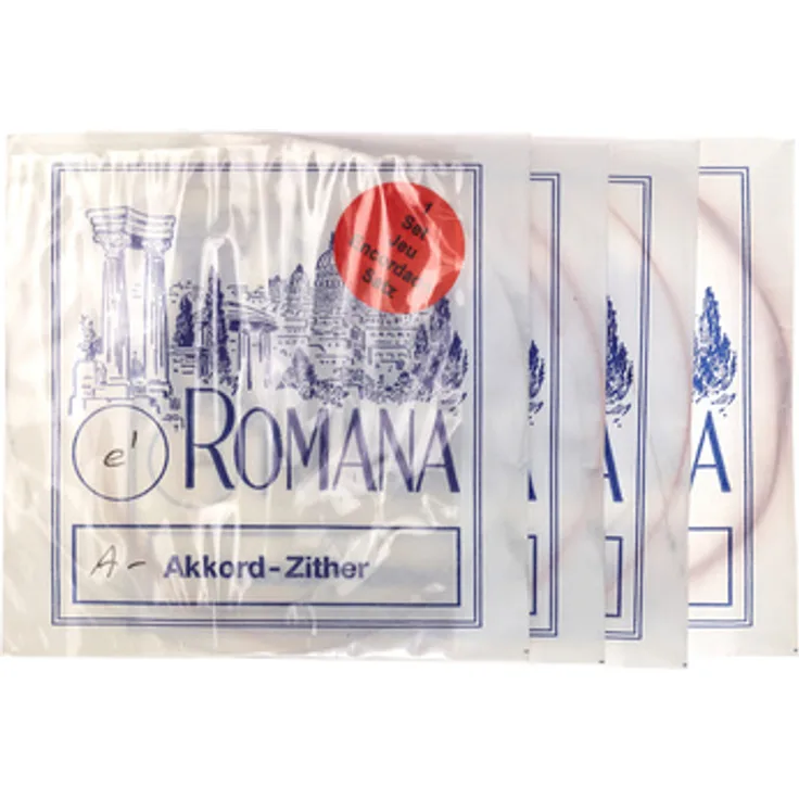 Romana Akkordzither Strings A5 Akkord, Satz aus 4 Saiten für Akkordzither