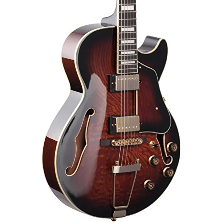 Ibanez Artcore Expressionist AG95QA-DBS, Halbakustik Gitarre in Dark Brown Sunburst mit hochwertiger Verarbeitung – Bild 3