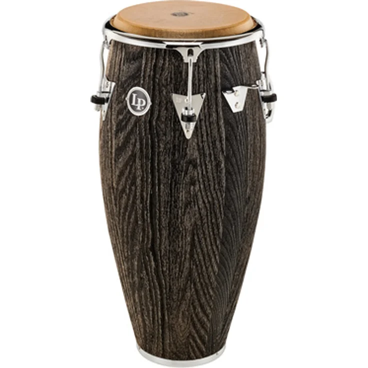 LP 11" Uptown Quinto, Siam Oak Conga mit Sculpted Ash in Ebony Stain, 30" Höhe, handselektiertes Naturfell, chrom Hardware – Bild 1