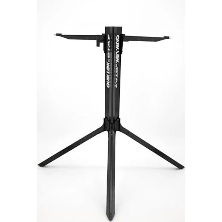 STAY MUSIC Slimcompact Keyboard-Ständer, einstöckig, tragbar mit Tasche, bis 20 kg Tragfähigkeit, schwarz – Bild 4