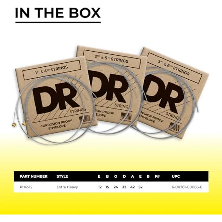 DR Strings Pure Blues PHR-12, E-Gitarrensaiten Extra Heavy, 012-052, G-Saite umwickelt – Bild 5