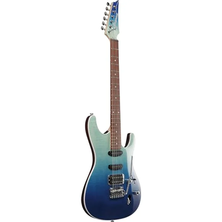 Ibanez SA260FM-BRG, E-Gitarre mit Okoume Korpus, geflammter Ahorn Decke, 22 Bünden und Quantum Tonabnehmer, Blue Reef Radiation – Bild 3