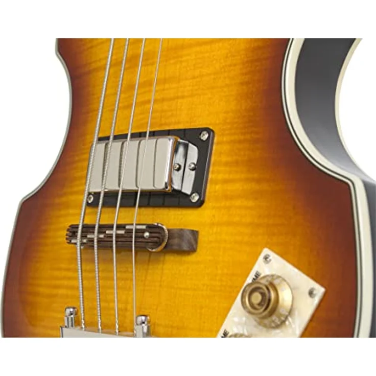 Epiphone Viola Bass, E-Bass mit Ahorn Korpus, Pau Ferro Griffbrett, 2 Mini Humbucker, Vintage Sunburst – Bild 3