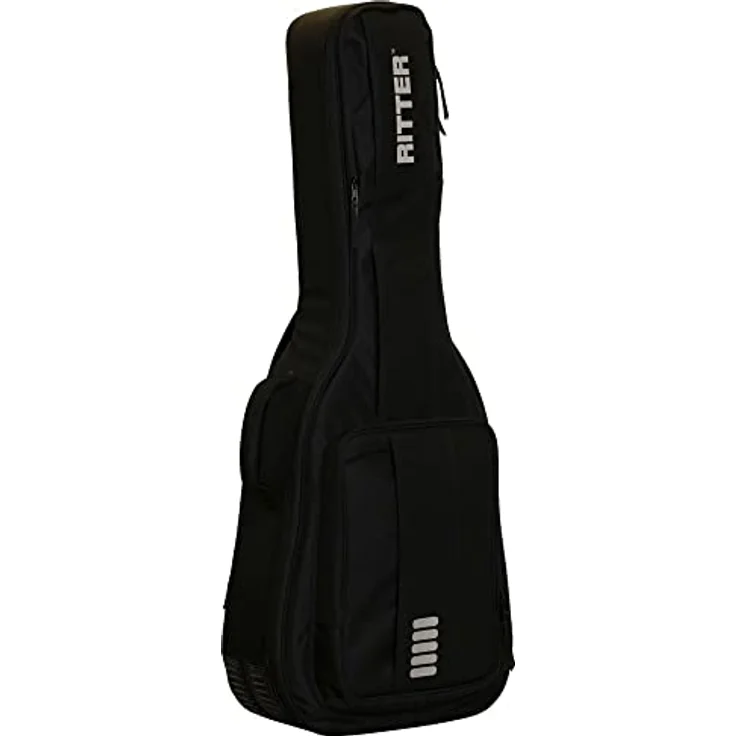 Ritter Arosa Classical 4/4 SBK, Gig Bag für klassische Gitarre mit 33 mm Polsterung, 5 Zubehörtaschen, reflektierenden Streifen, sea ground black – Bild 2