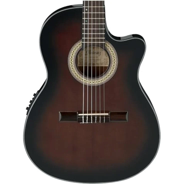Ibanez GA35TCE-DVS, Konzertgitarre Thinline mit Cutaway, Fichtendecke, Sapele Boden und Zargen, Palisander Griffbrett, inkl. Ibanez Under Saddle Pickup, Farbe: DVS Dark Violin Sunburst High Gloss – Bild 3