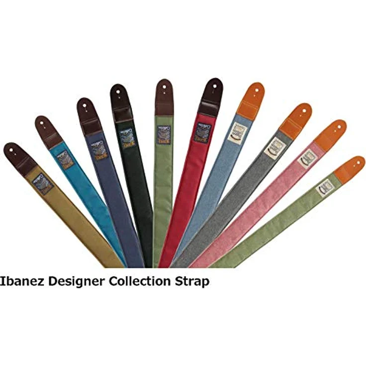 Ibanez DCS50-BK Designer Strap, Gitarrengurt in Schwarz, verstellbar bis 1700 mm, 50 mm breit mit Lederenden – Bild 4