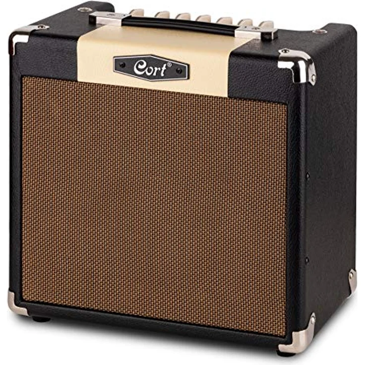 Cort CM15-R Black, E-Gitarren Combo mit Vintage Design, 15W RMS, 2 Kanäle, 3-Band Equalizer, Hall Effekt, schwarz – Bild 3